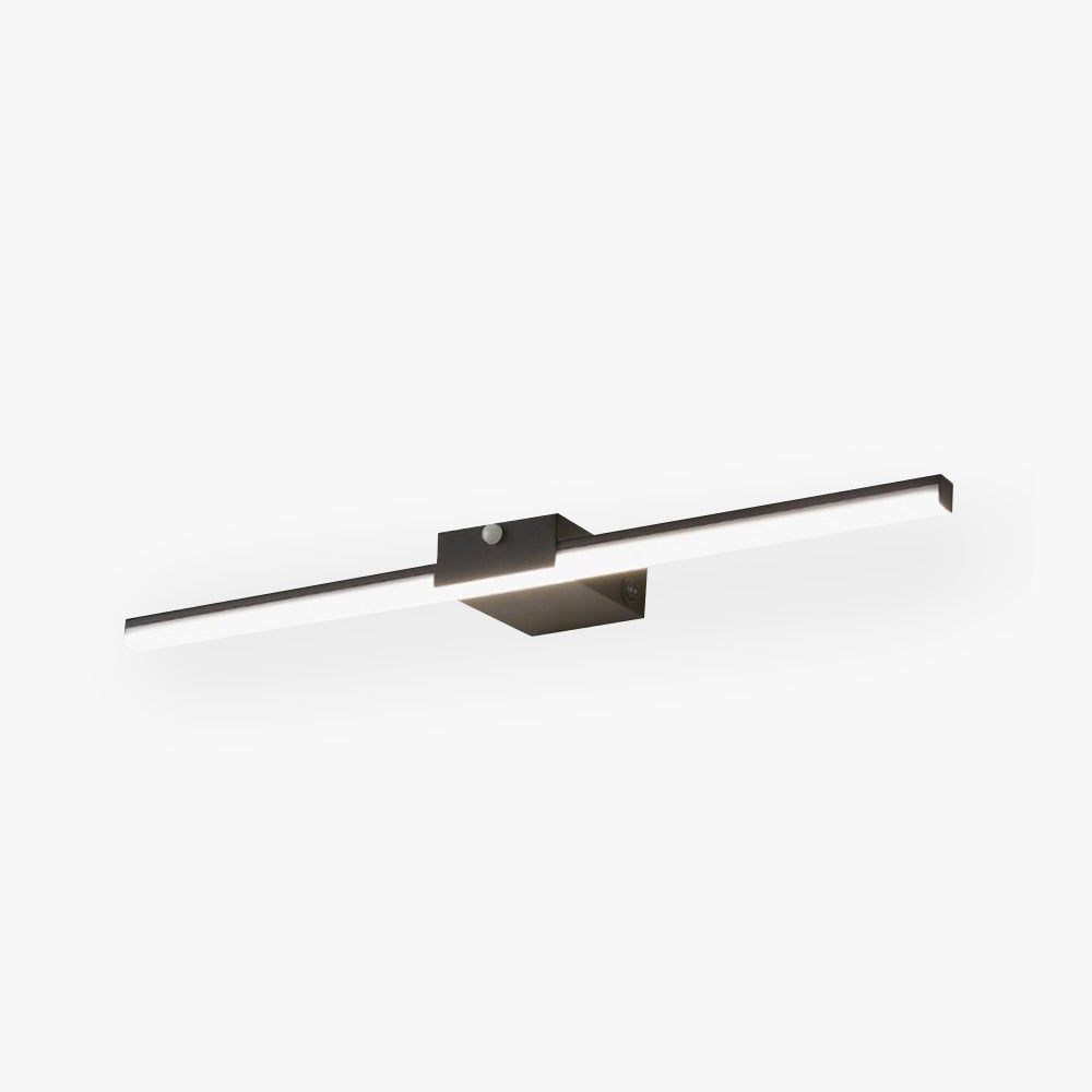 Arisha Minimalist Linear Metal Wall Lamp, Black/White, Bathroom - Neutralighting