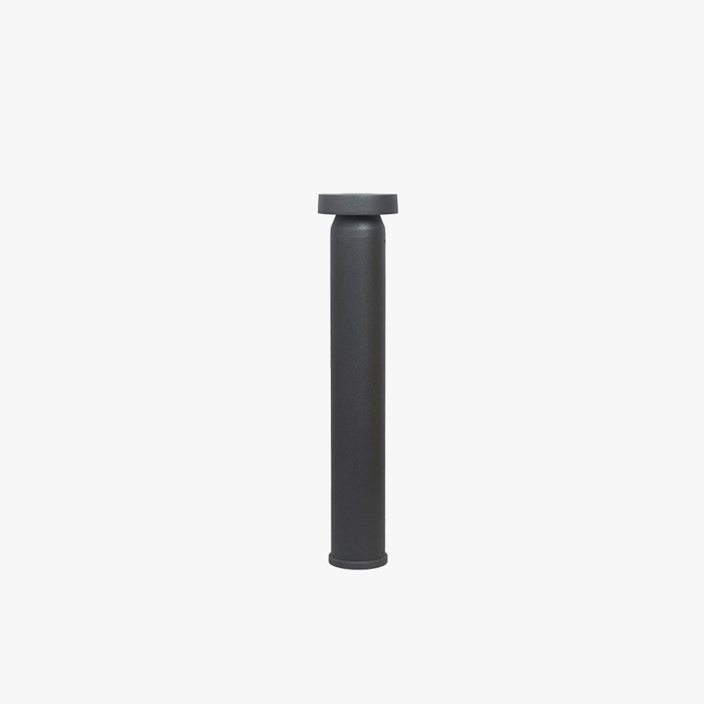 Ray Modern Metal Cylinder Outdoor Path Light, Black - Neutralighting