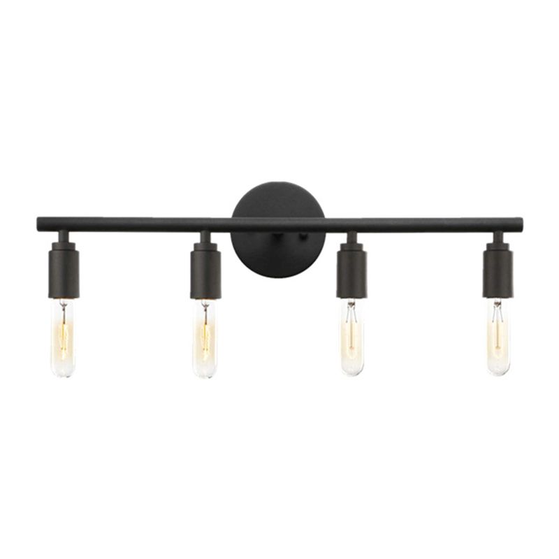 Silva Modern Glass Vanity Wall Lamp, Black, Bathroom, 3/4 Light - Neutralighting