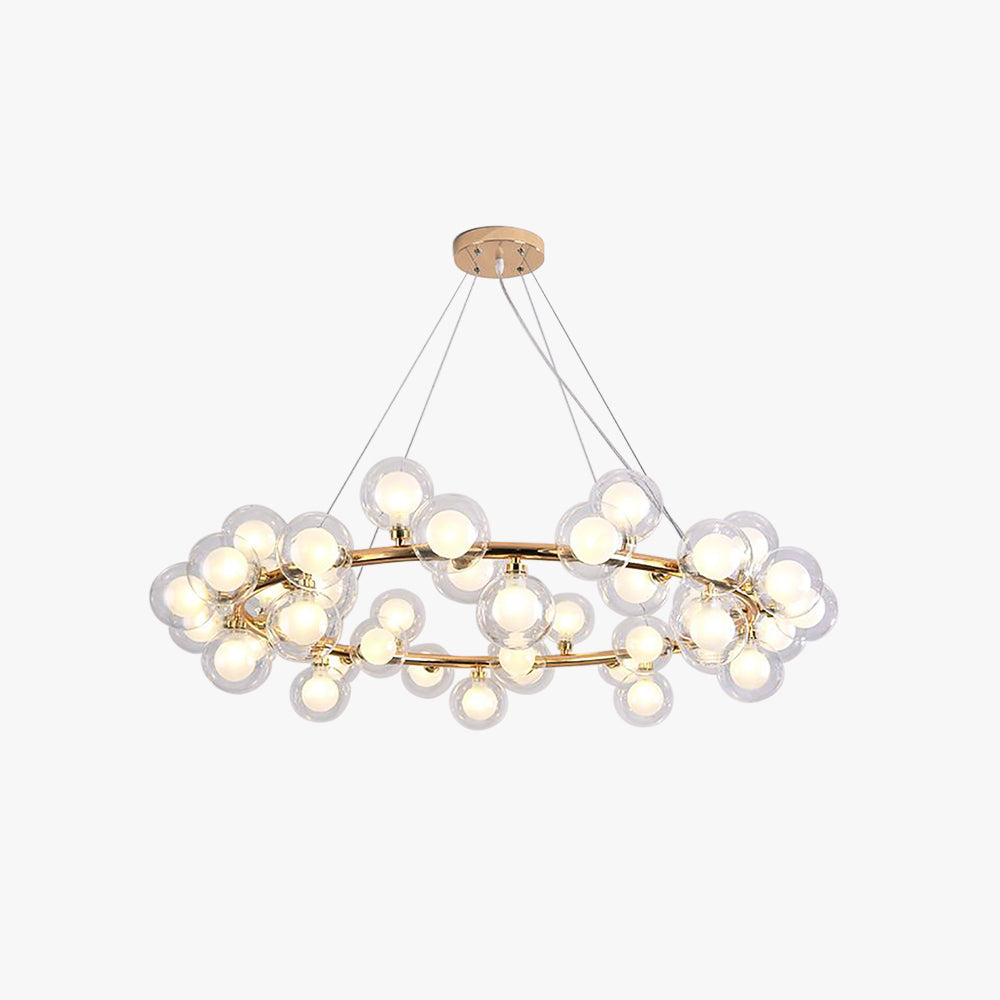 Valentina Modern Gold Bubble Pendant Light, Metal & Glass - Neutralighting