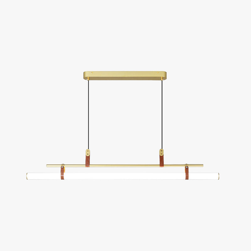 Inari Modern Linear Metal Pendant Light,Black/Gold