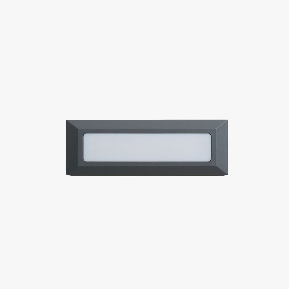Ray Modern Metal Rectangular Outdoor Deck/Step Light, Black - Neutralighting