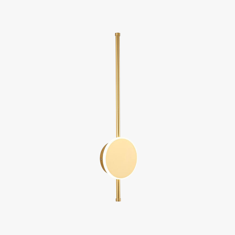 Arisha Modern Round Linear Metal Wall Lamp, White/Black/Gold - Neutralighting