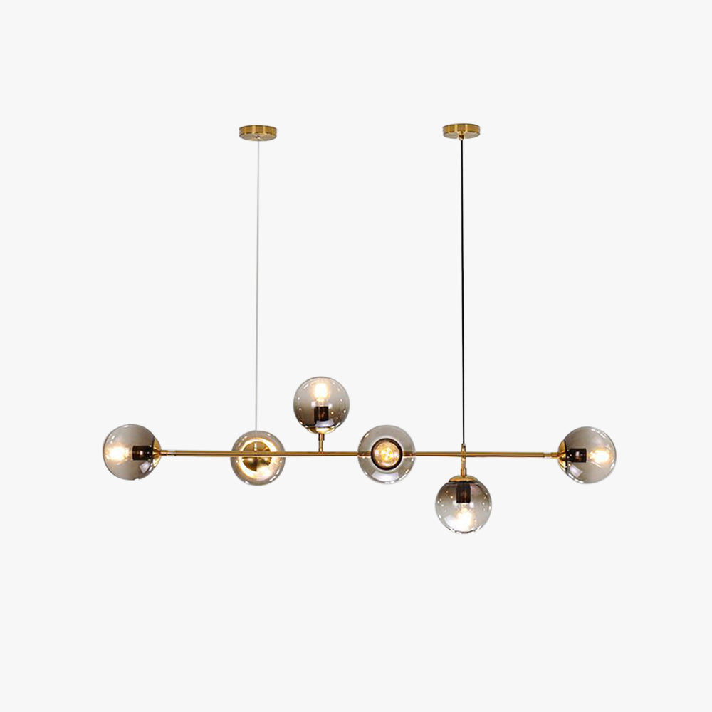 Valentina Modern Bubble Metal/Glass Pendant Light, Gold - Neutralighting