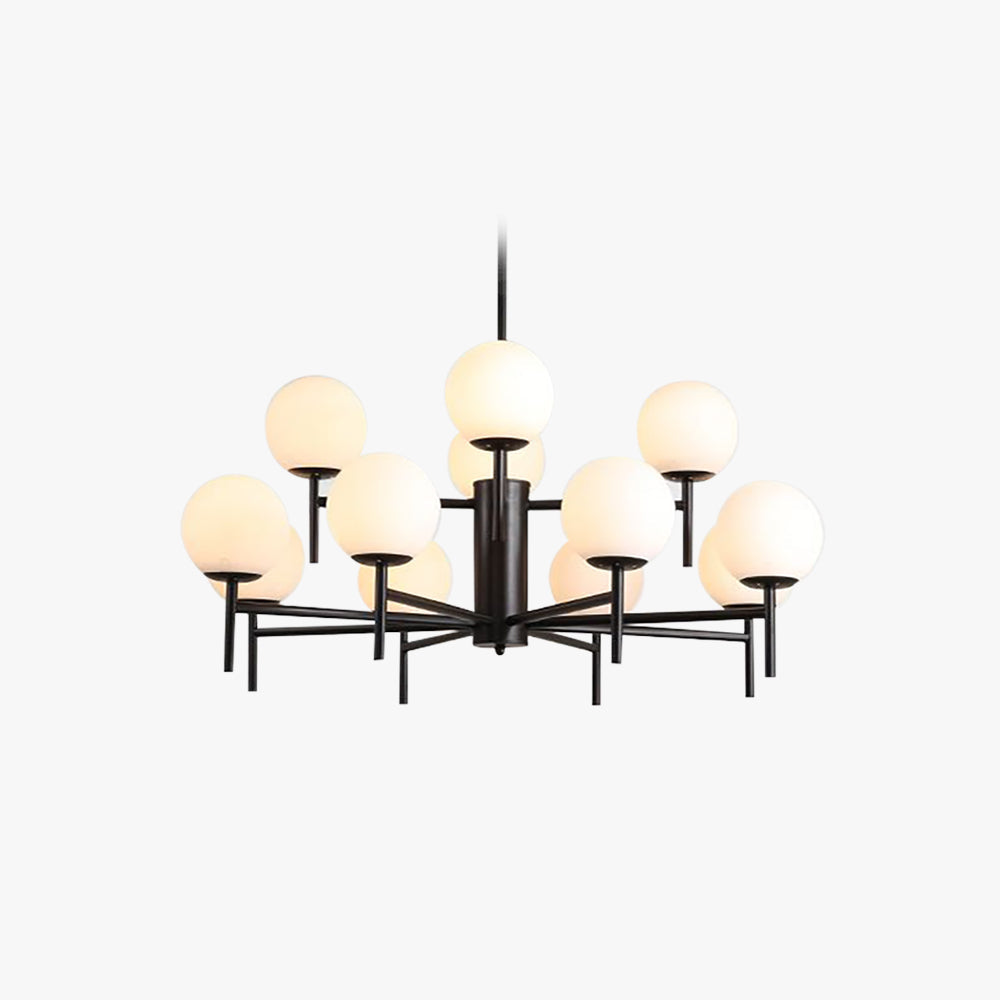 Silva Modern Globe Bubble Metal/Glass Pendant Light, Gold/Black - Neutralighting