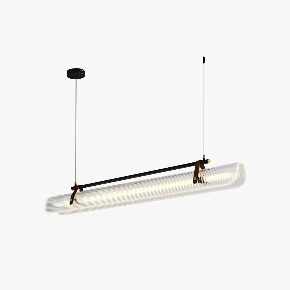 Arisha Pendant Light Linear Modern, Acrylic/Metal, Black/Gold, Study - Neutralighting