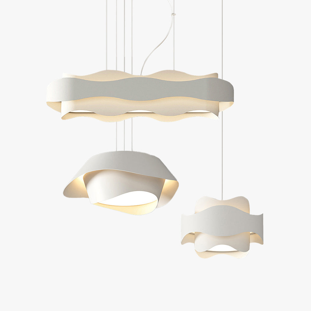 Arisha Art Deco Flower Shape Pendant Light, White - Neutralighting