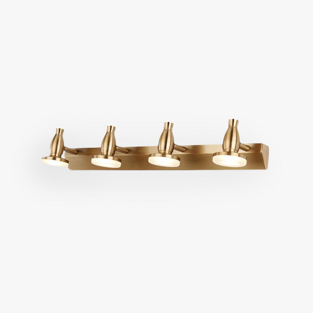 Arisha Luxury Multi Metal Mirror Front Wall Lamp, Brass - Neutralighting