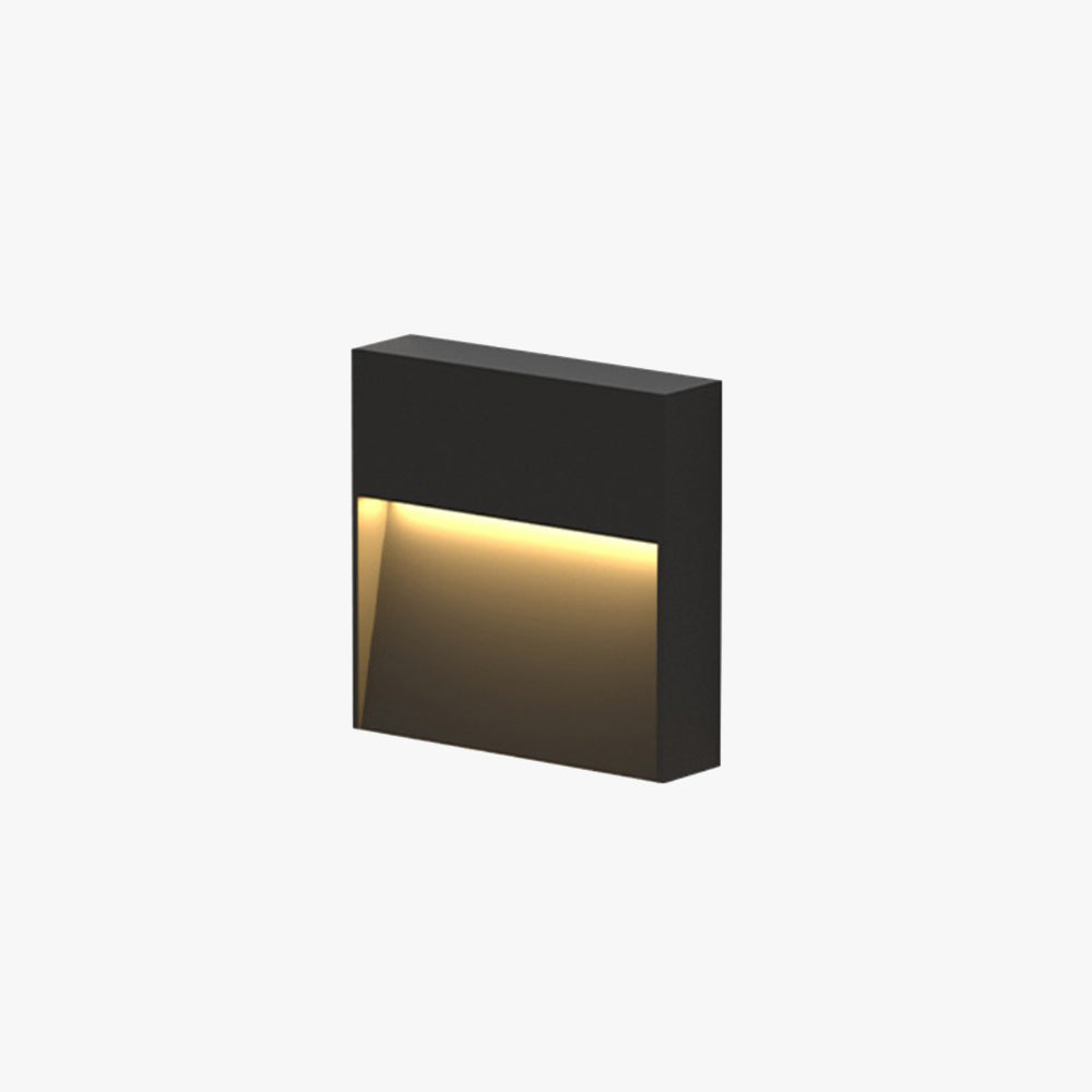 Ray Metal Rectangular Outdoor Deck/Step Light, Black - Neutralighting