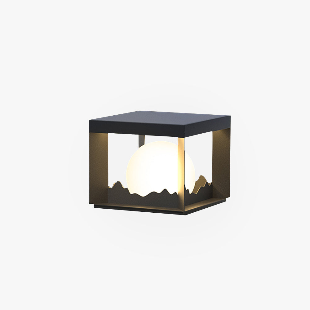Ray Modern Mountain Metal Outdoor Lamp, Warm Light