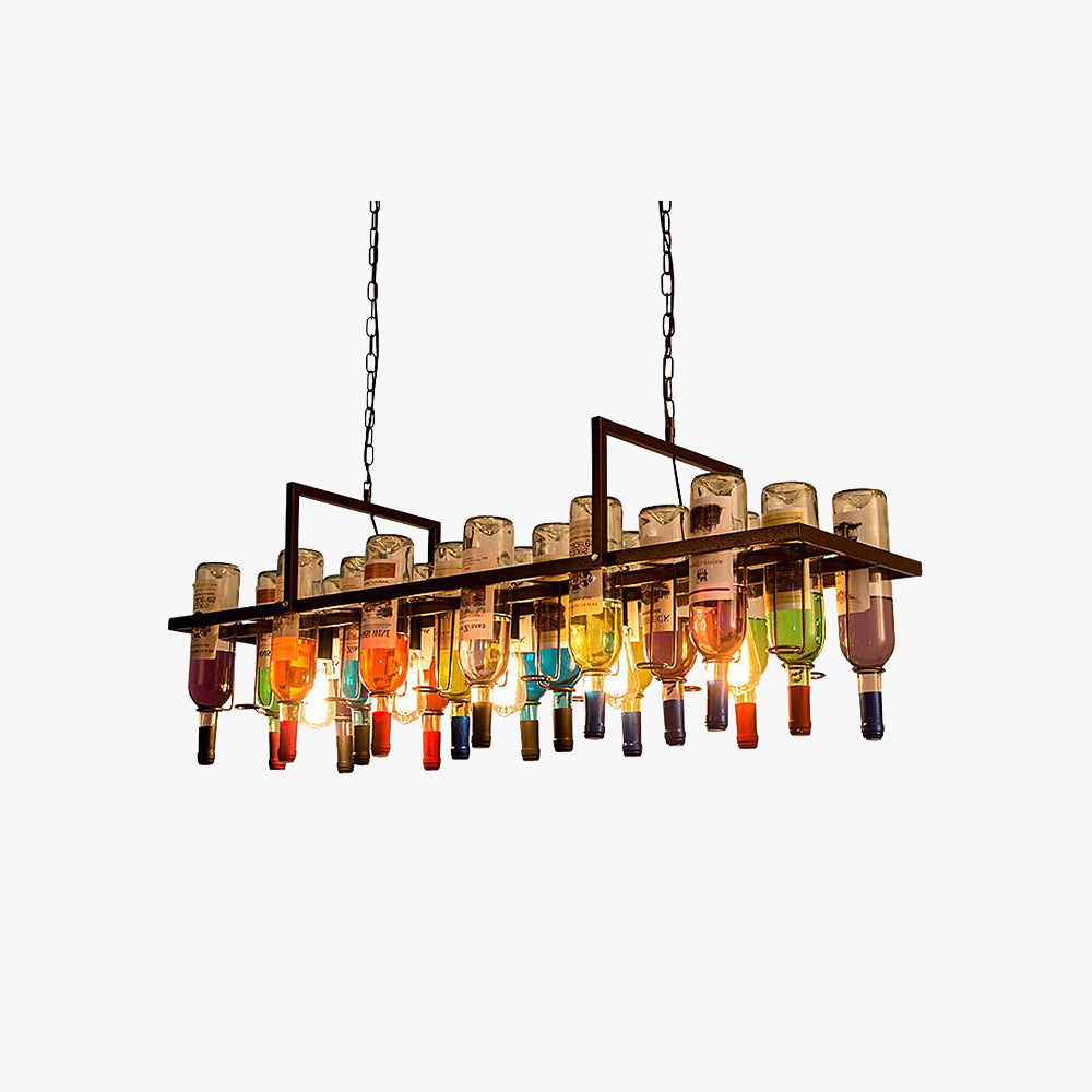 Austin Art-Deco Wine Bottle Glass Pendant Light Rust - Neutralighting