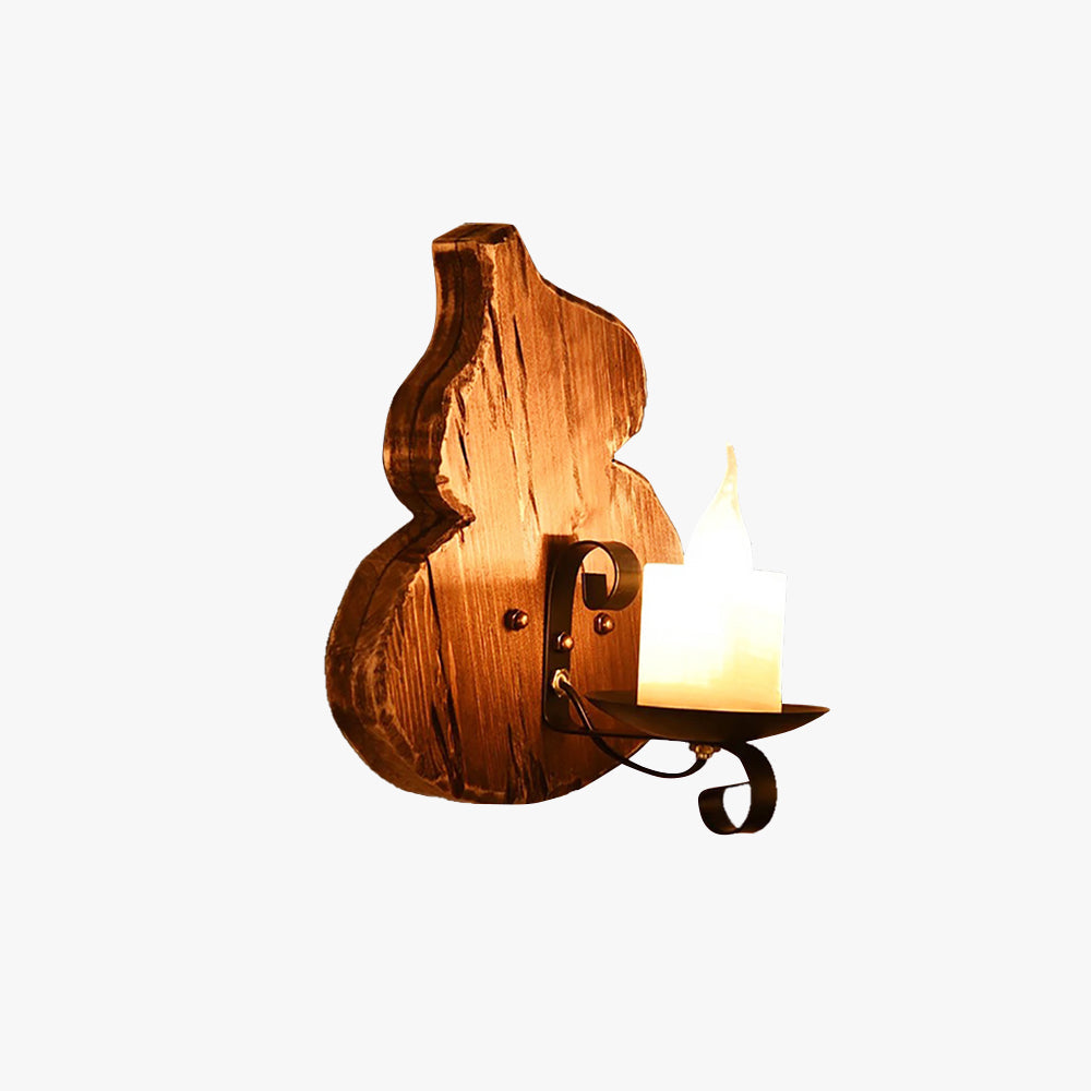Epoch Wall Lamp Cucurbits/Candle Vintage, Wood/Metal, Dining Room - Neutralighting
