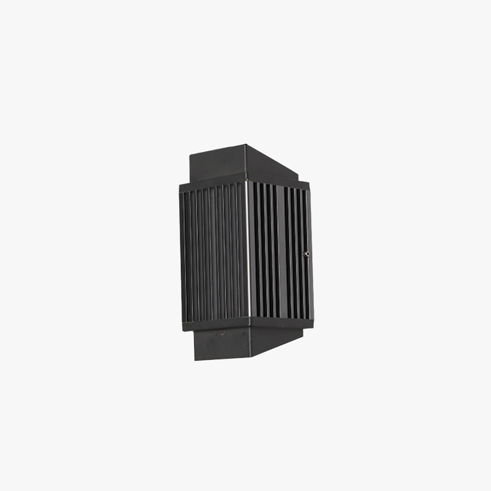 Ray Modern Round/Rectangular Metal/Acrylic Outdoor Wall Lamp, Black