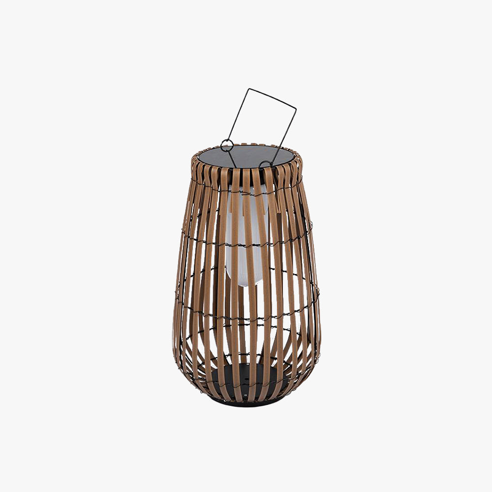 Ray Retro Lantern Solar/Rechargeable Outdoor Floor Lamp, Brown - Neutralighting
