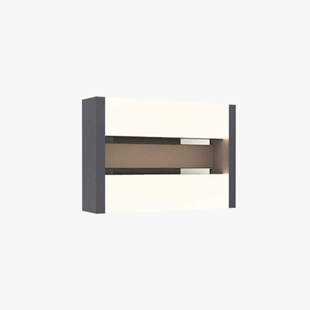 Ray Mondern Rectangular Rotatable Metal Outdoor Wall Lamp, Black - Neutralighting