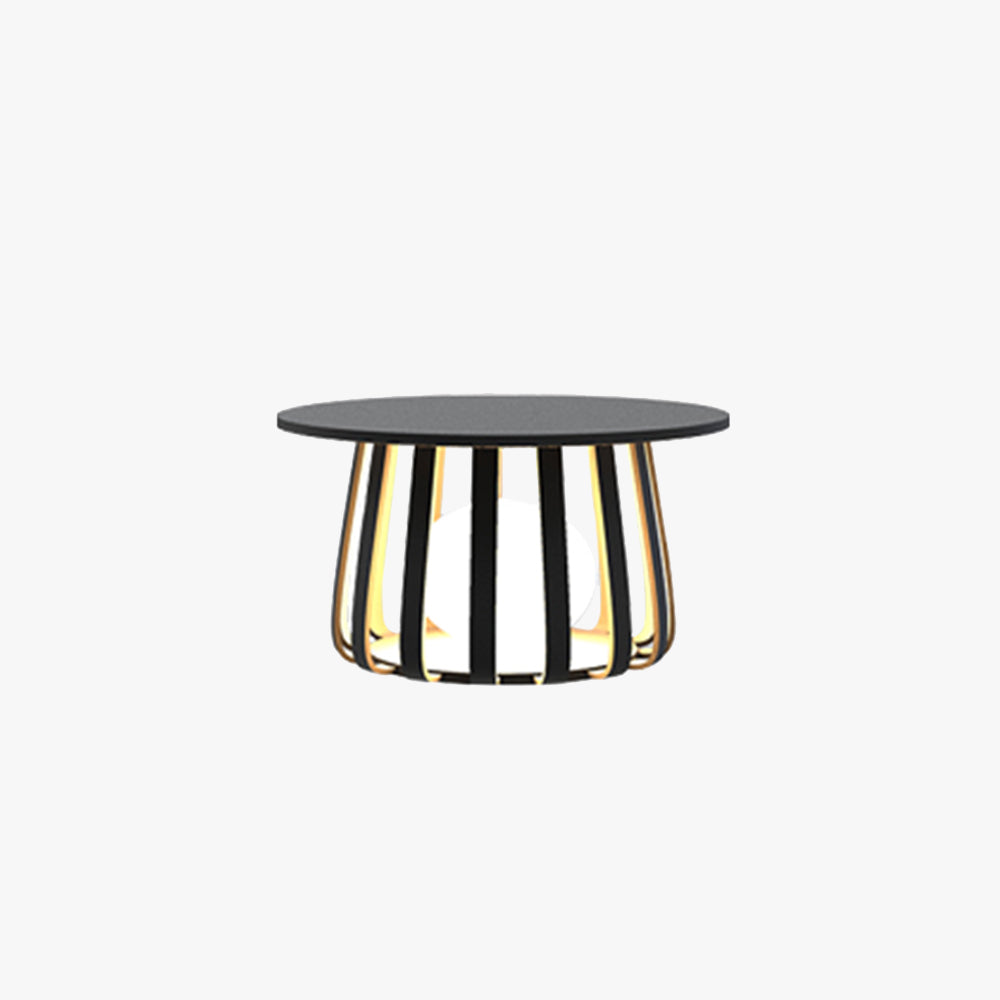 Ray Table Metal Outdoor Solar Floor Lamp, Hardwired/Solar, Black - Neutralighting