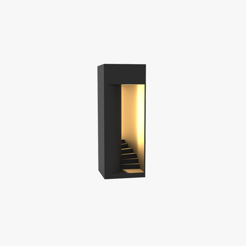 Ray Minimalist Waterproof Cuboid Rechargeable/Solar Lamp de Table, Black/White - Neutralighting