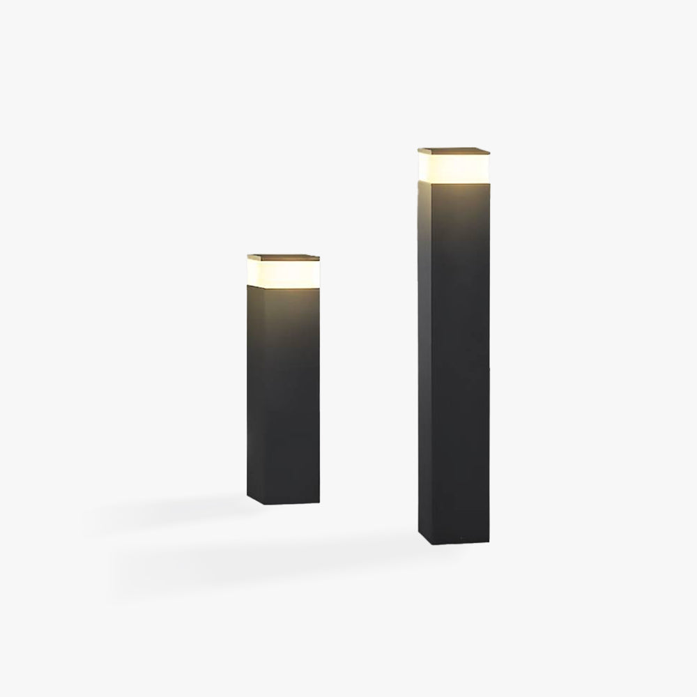 Ray Modern Metal Rectangular Outdoor Path Light, Black - Neutralighting