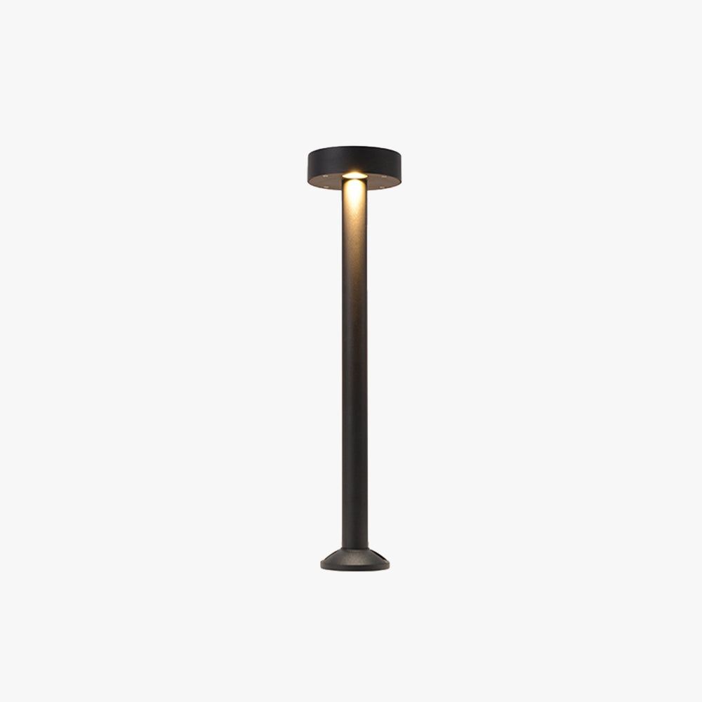 Ray Modern Metal Frisbee Shaped Lampholder Outdoor Path Light, Black - Neutralighting