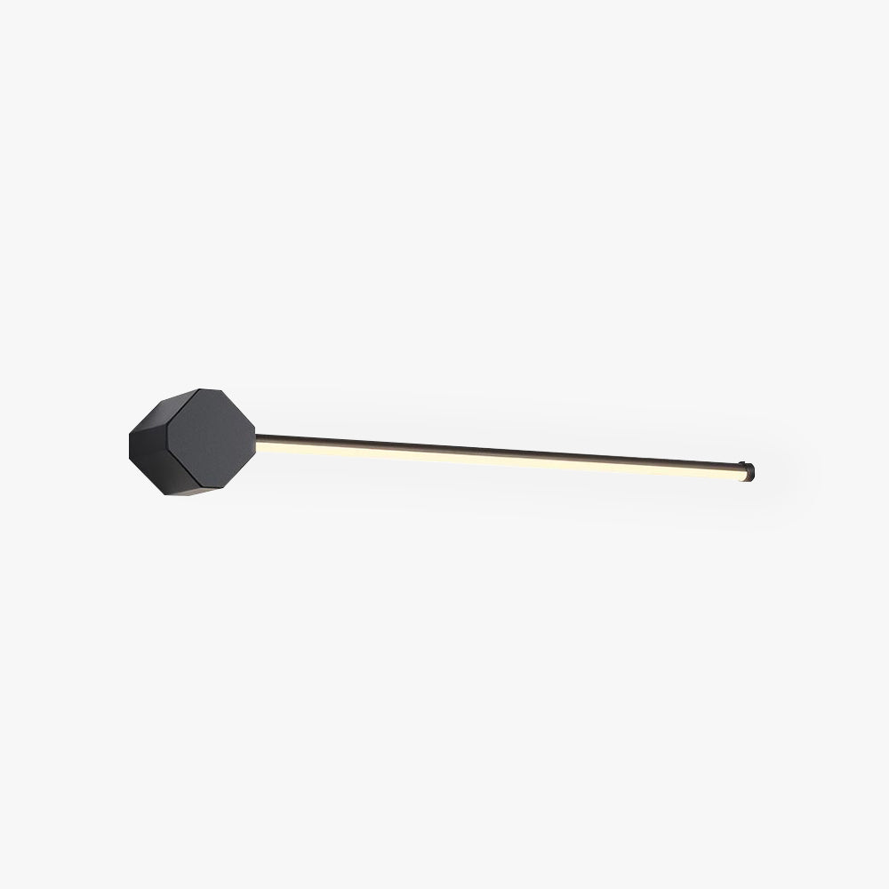 Arisha Minimalist Square Linear Metal/Acrylic Wall Lamp, Black/White - Neutralighting