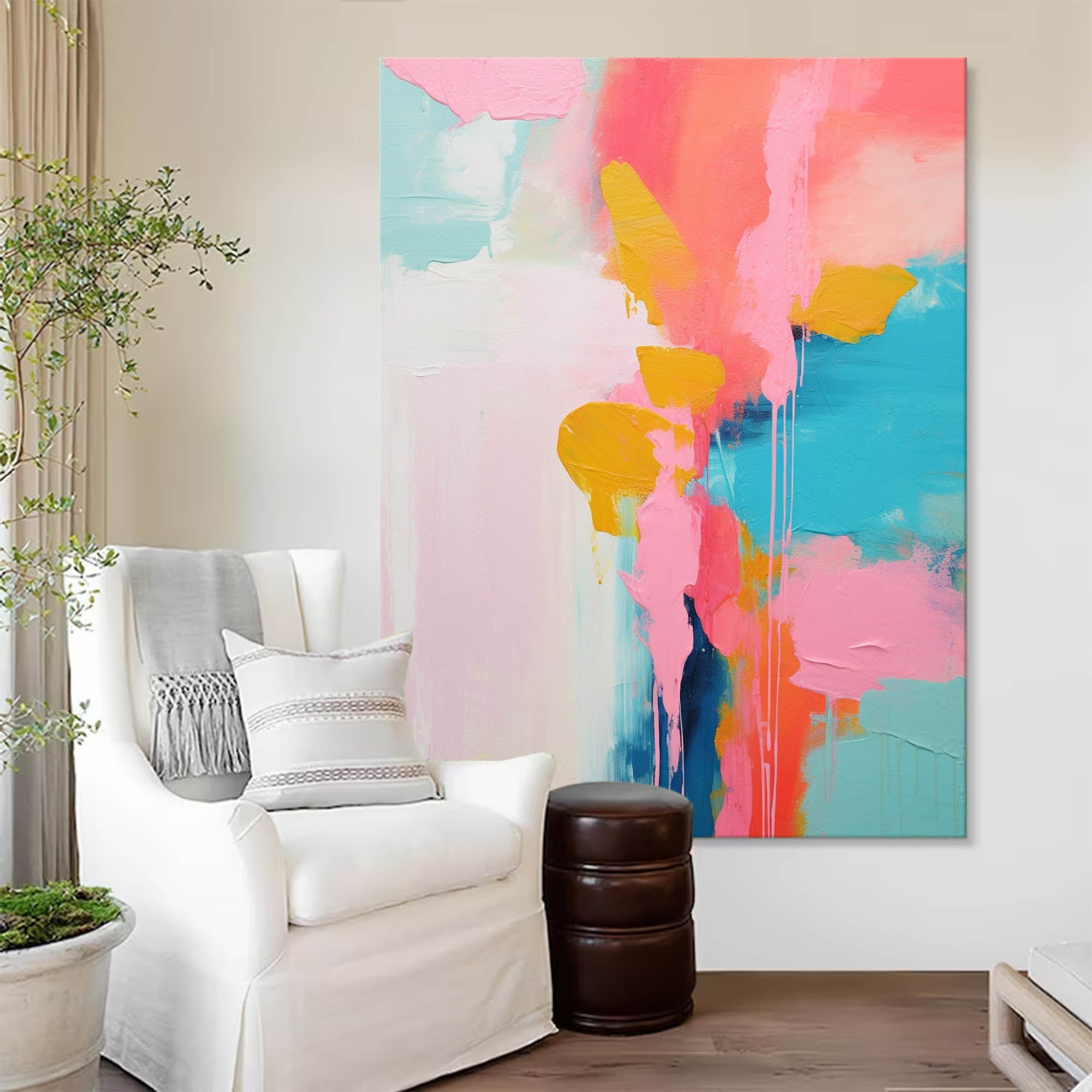 Wall Art Abstract Impasto Elegant Serene