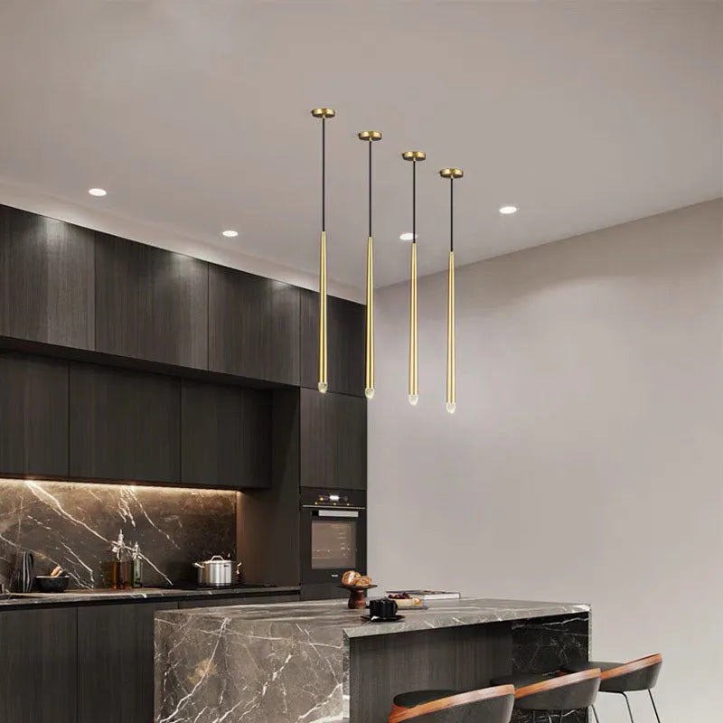 Arisha Pendant Light Linear Modern, Gold, Living Rooms - Neutralighting