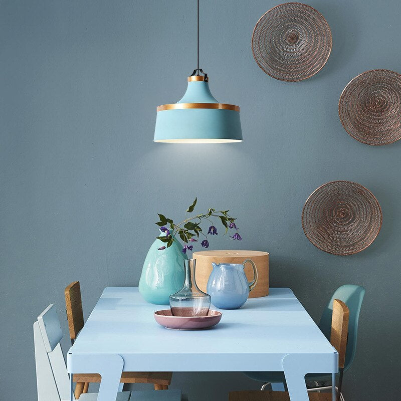 Valentina Modern Colorful Single Pendant Light, Metal Shade - Neutralighting