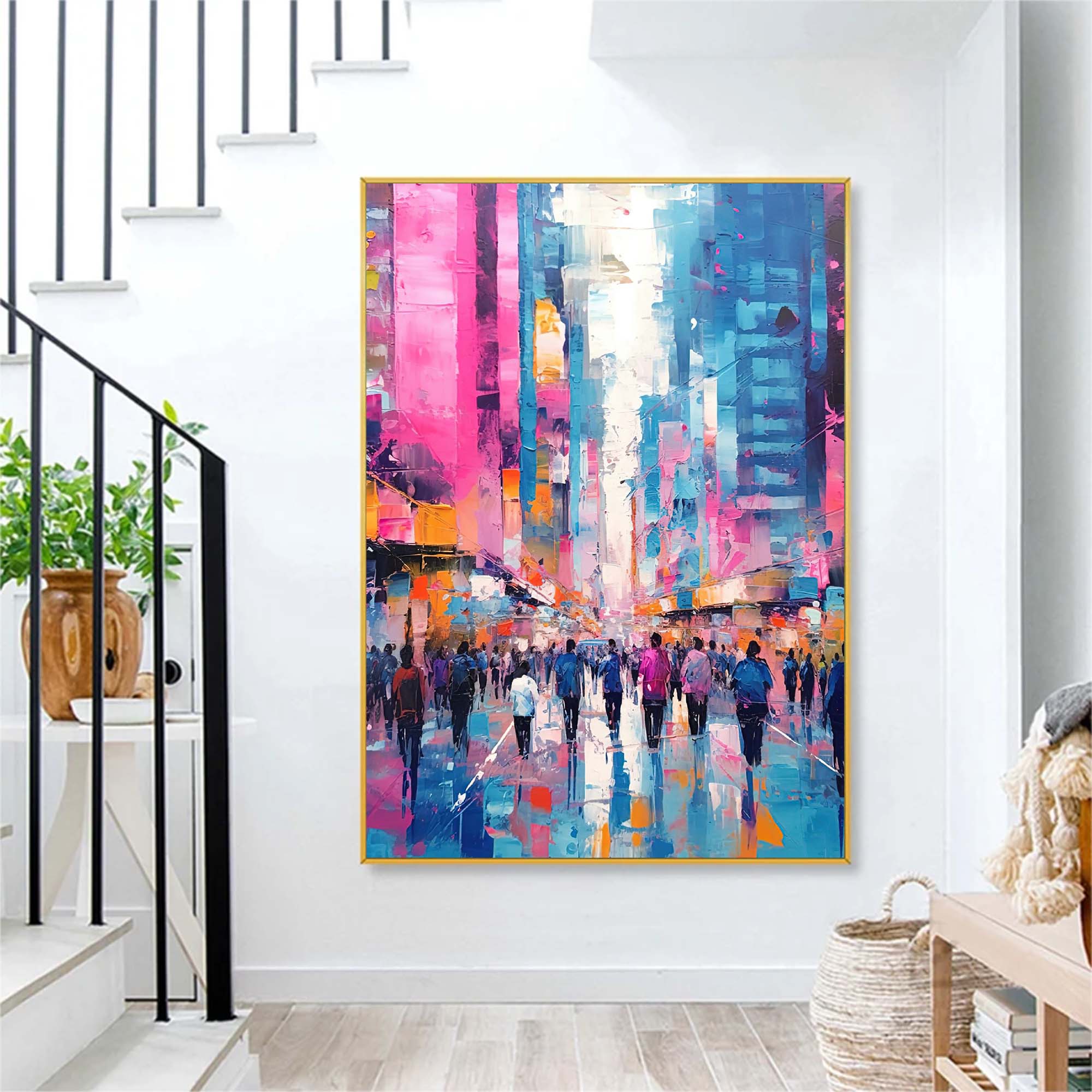 Wall Art Architecture Contemporary Bustling Urban