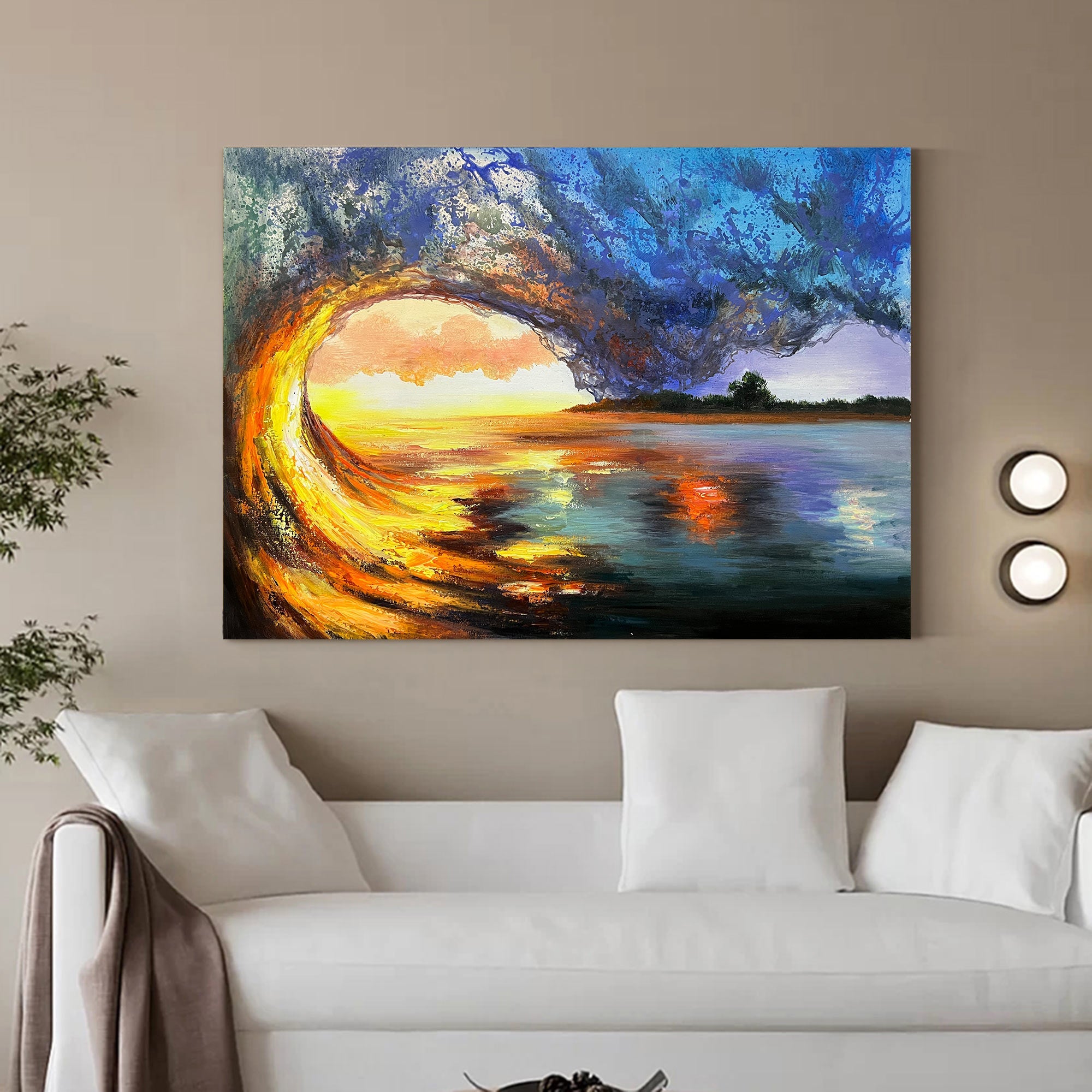 Elowen Sunset Canvas Wall Art