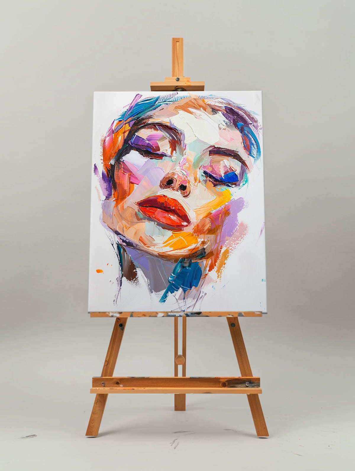 Colorful Muse Brushwork Painting