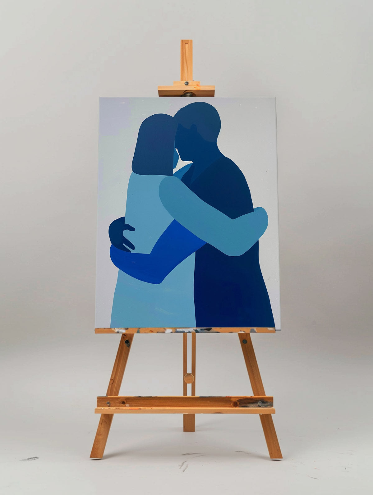 Love Wrapped in Blue Canvas Art