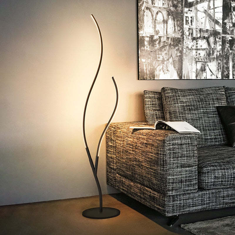 Louise Modern Simple Floor Lamp, Black & White - Neutralighting