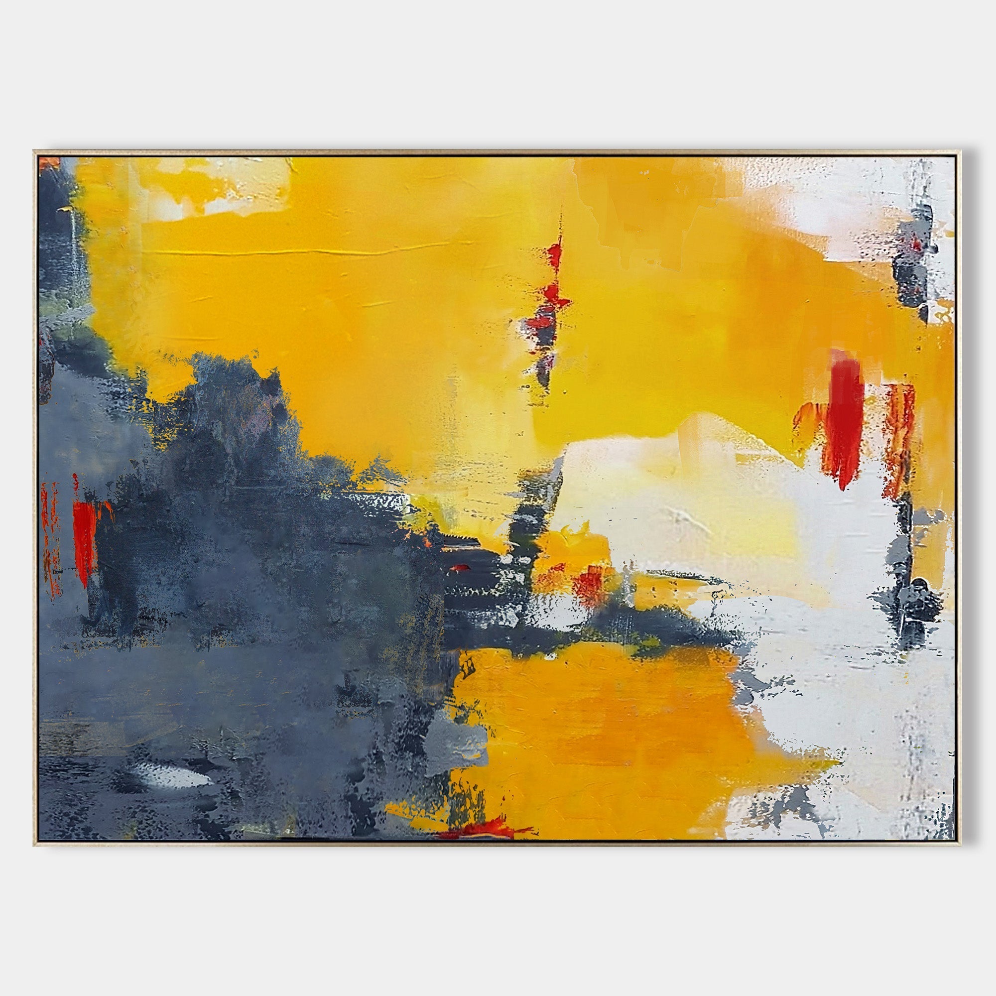 Orange Grey Abstract Art ABAH25 - Neutralighting