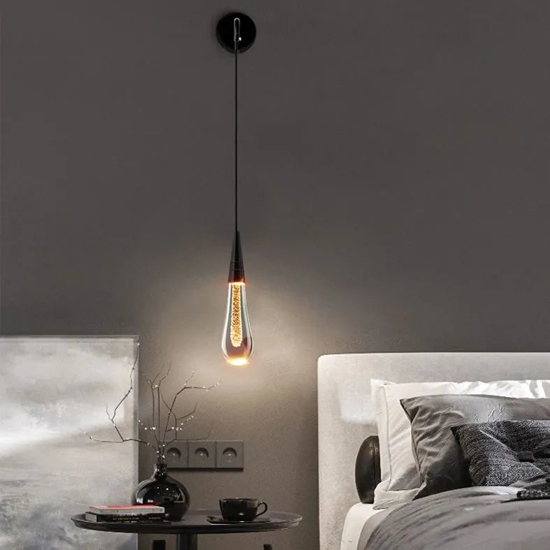 Kristy Modern Water Drop Wall Lamp, Black/Gold - Neutralighting