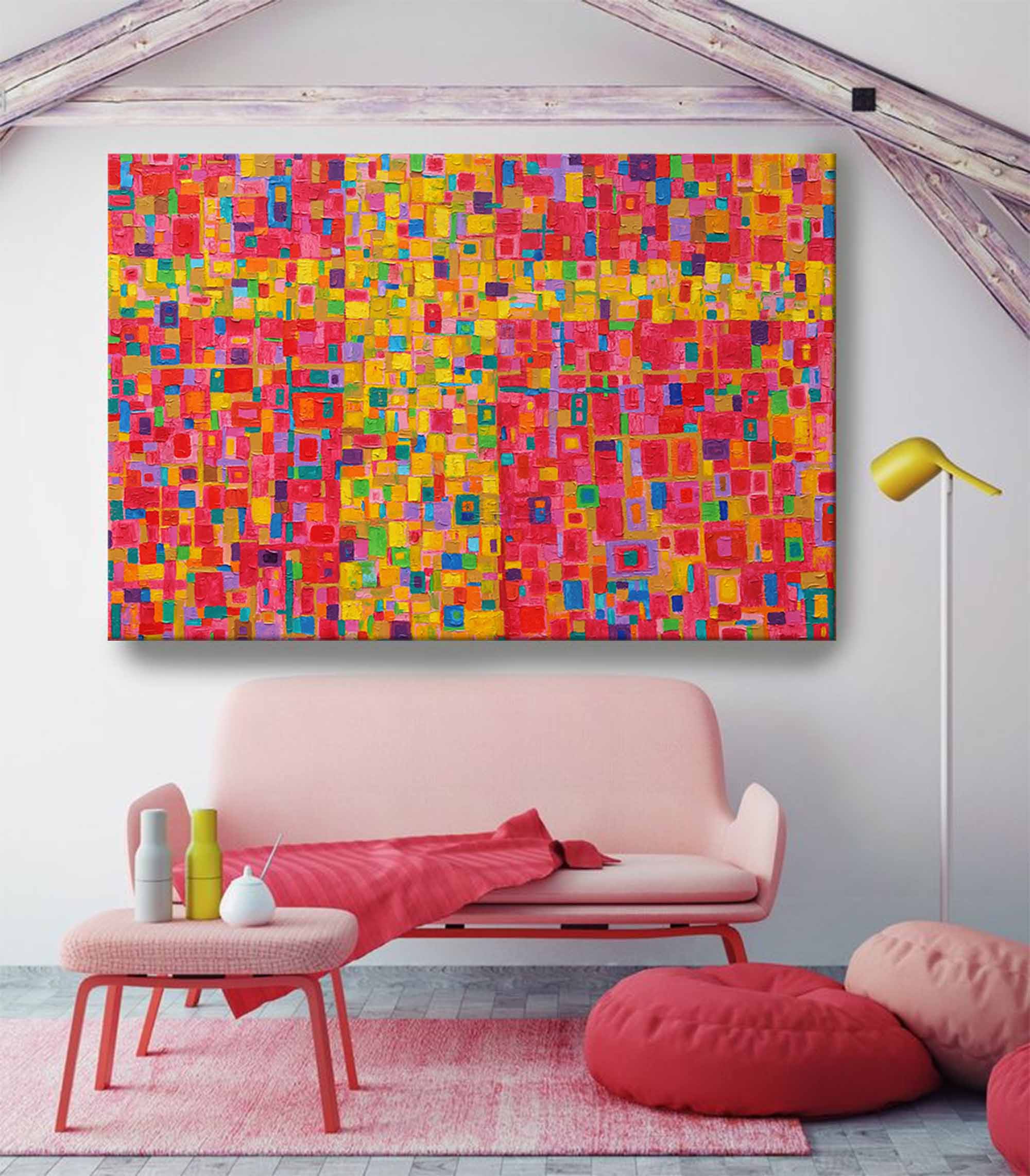 Wall Art Abstract Minimalist Bold Color