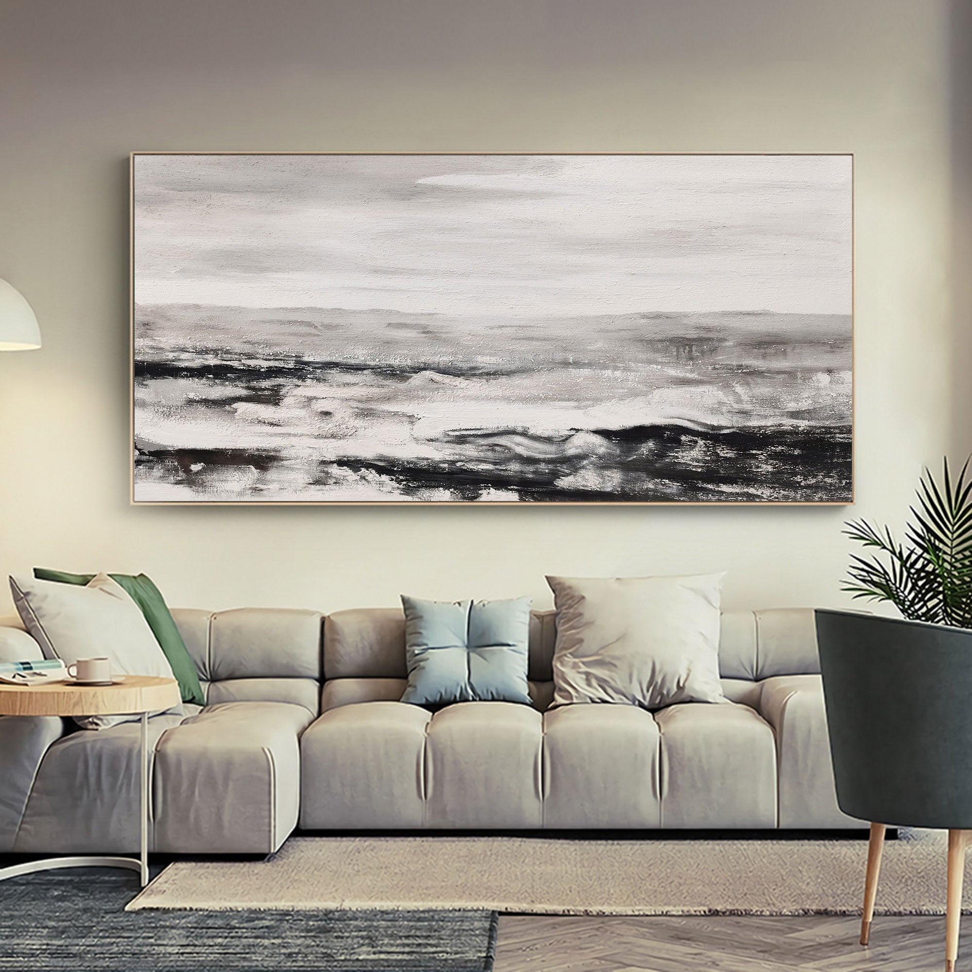 Abstract Painting 36'' X 72'' IS87 - Neutralighting