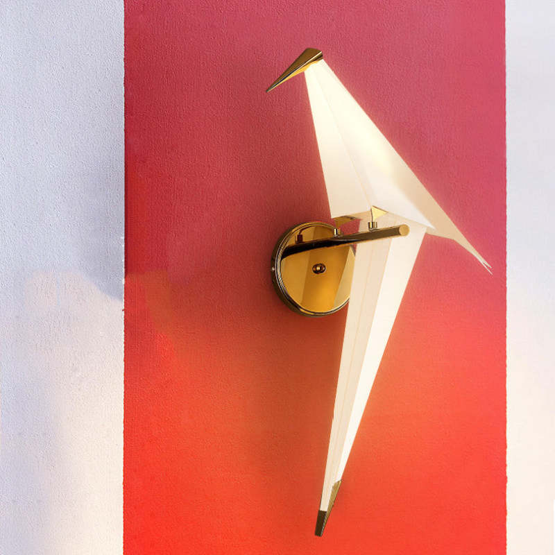 Arisha Wall Lamp Bird Vintage/Art-Deco, Metal/Acrylic, Bedroom - Neutralighting