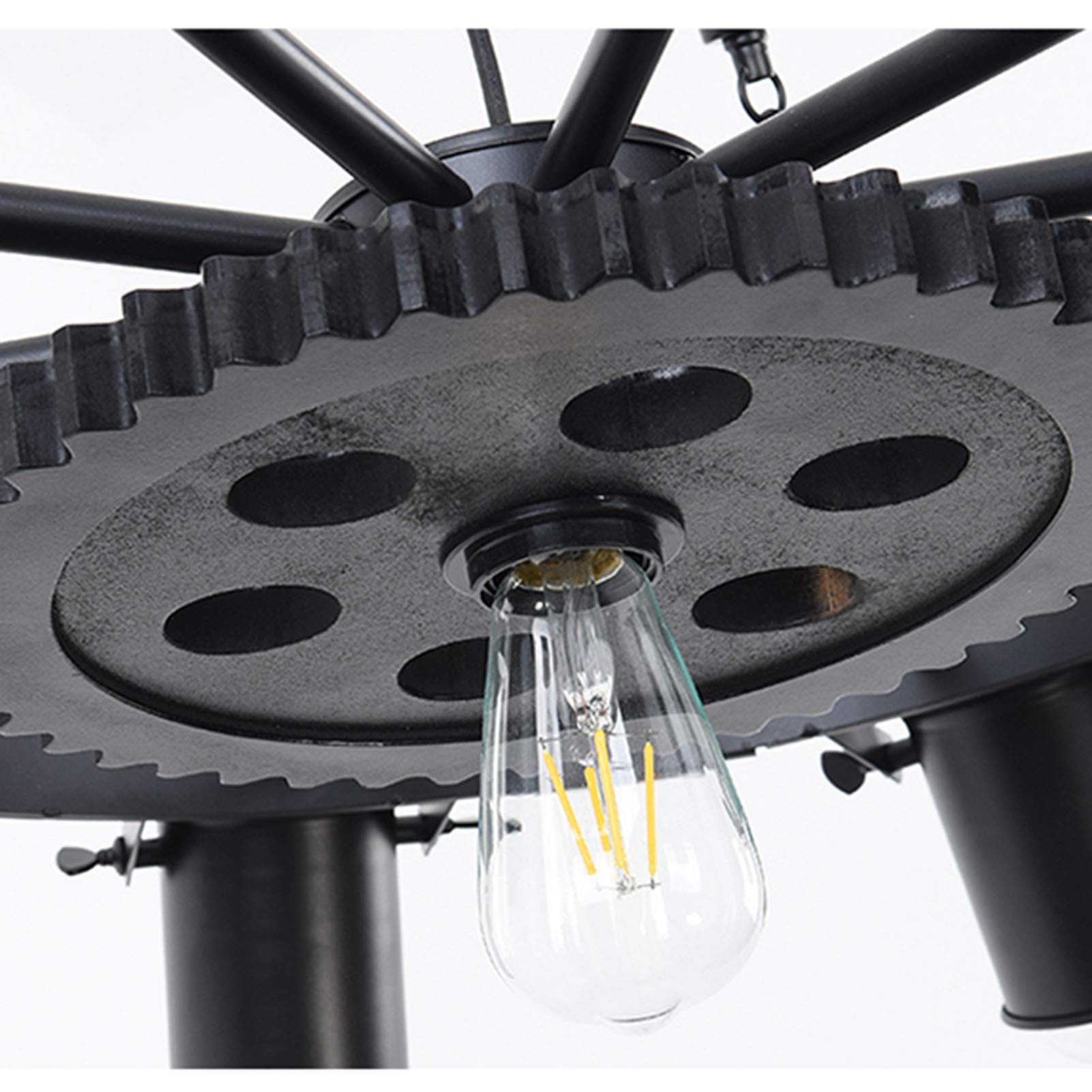 Epoch Industrial LED Pendant Light Black Metal/Rope Cafe/Bar - Neutralighting