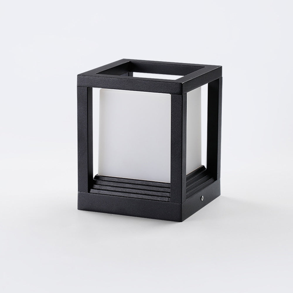 Ray Modern Rectangular Metal Outdoor Lamps, Black - Neutralighting