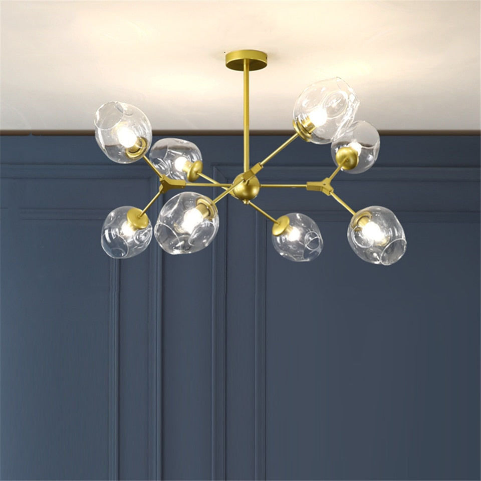 Valentina Modern Bubble Metal Pendant Light, Black/Gold - Neutralighting