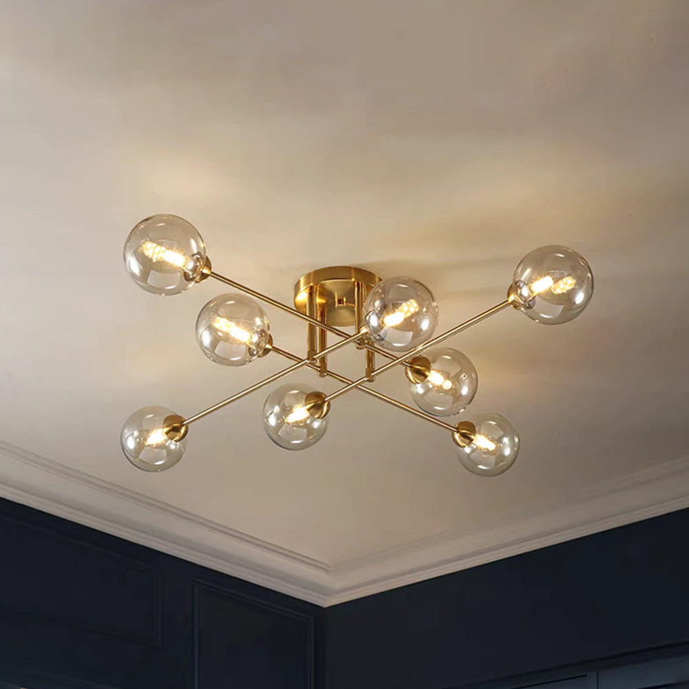 Valentina Industrial Glass Globe Chandelier LED, 6 Style - Neutralighting