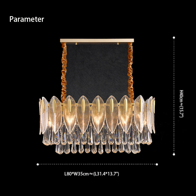Arisha Luxury Feather Crystal Chandelier, Living Room - Neutralighting