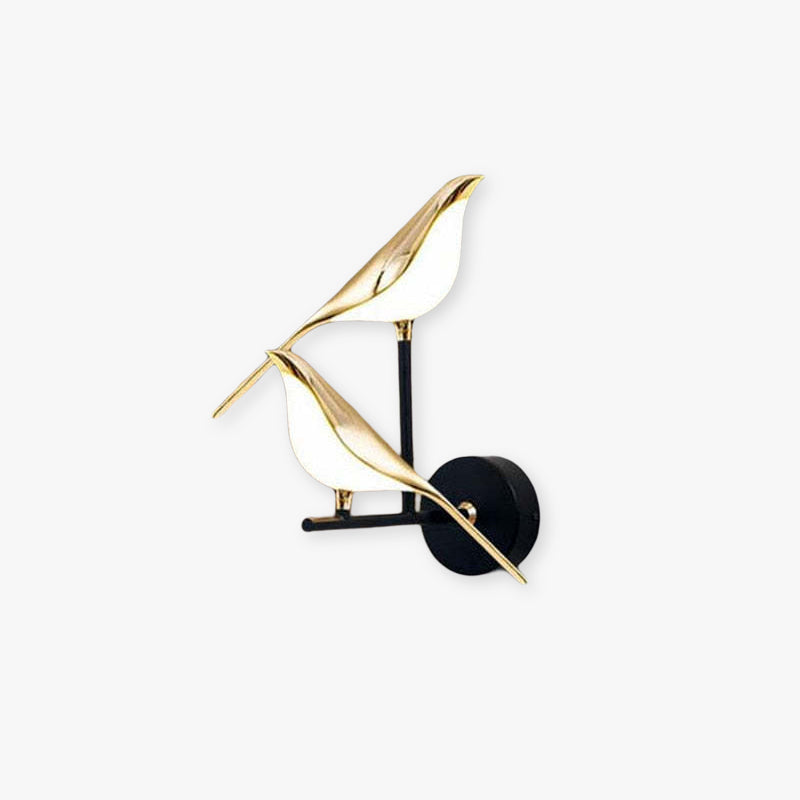 Arisha Minimalist Magpie Bird Metal Wall Lamp, Bedroom - Neutralighting