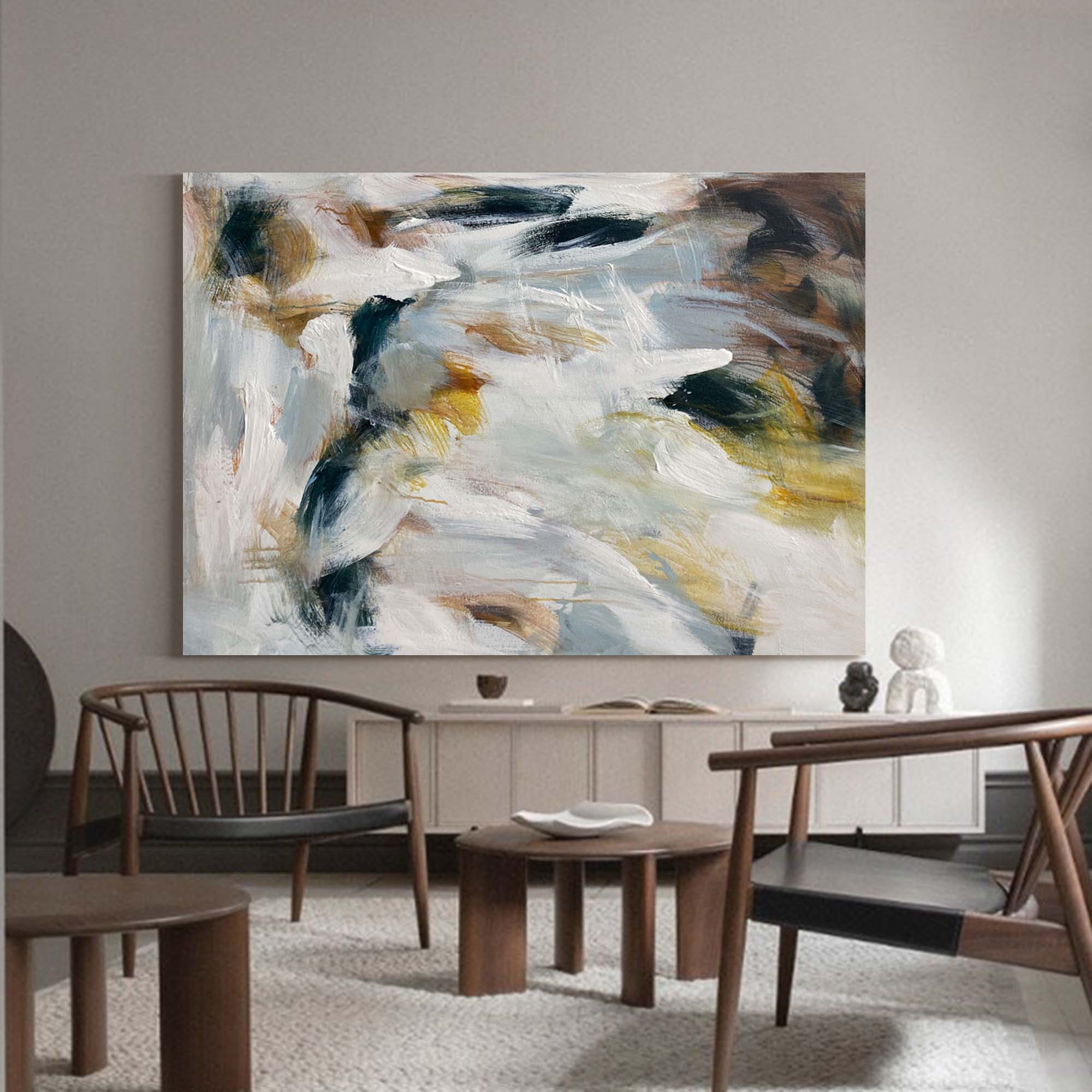 Earthy Tone Abstract Scenery Canvas Wall Art