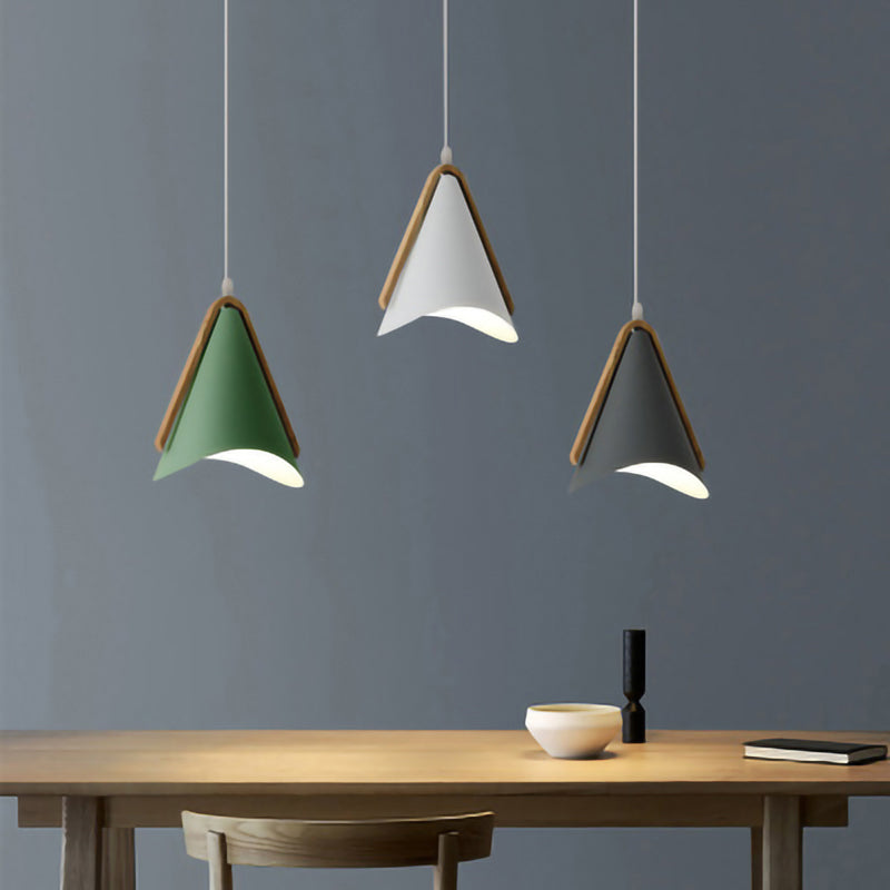 Valentina Modern Cone Pendant Light, Wood/Metal - Neutralighting