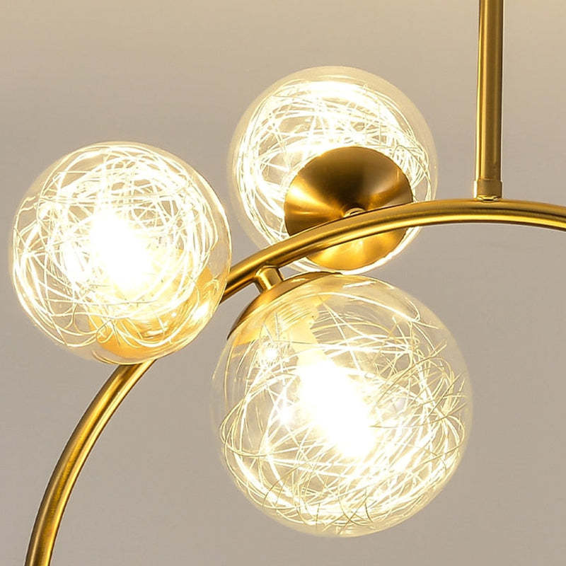 Valentina Modern Glass Globe Pendant Light, Metal & Glass, 3 Style - Neutralighting