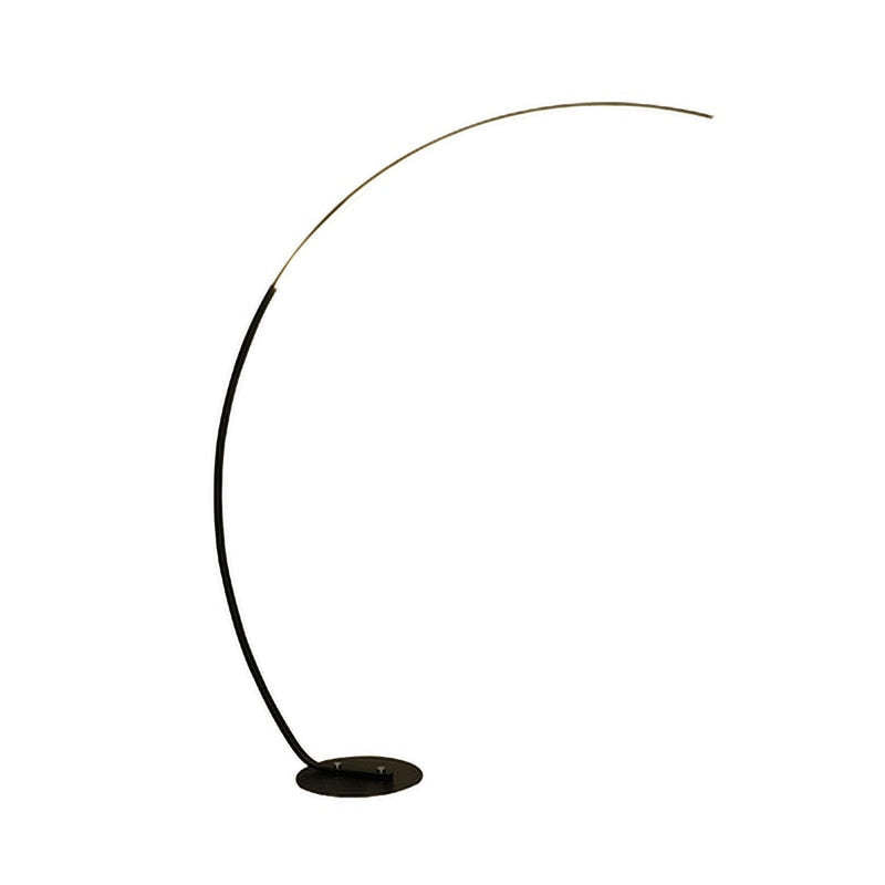 Mira Modern Arc LED Floor Lamp, Black/White, Metal/Silicon - Neutralighting