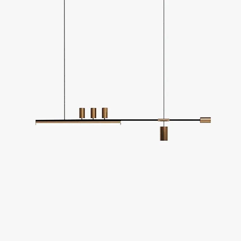 Arisha Modern Minimalist Liner Pendant Light, Gold/Black 5 Head - Neutralighting