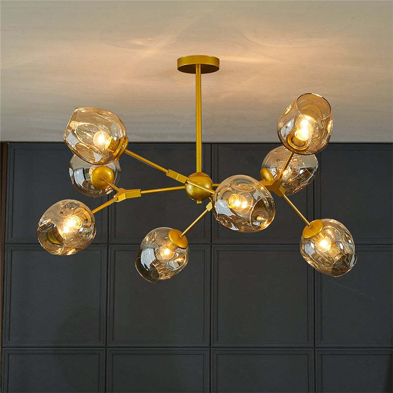 Valentina Modern Bubble Metal Pendant Light, Black/Gold - Neutralighting