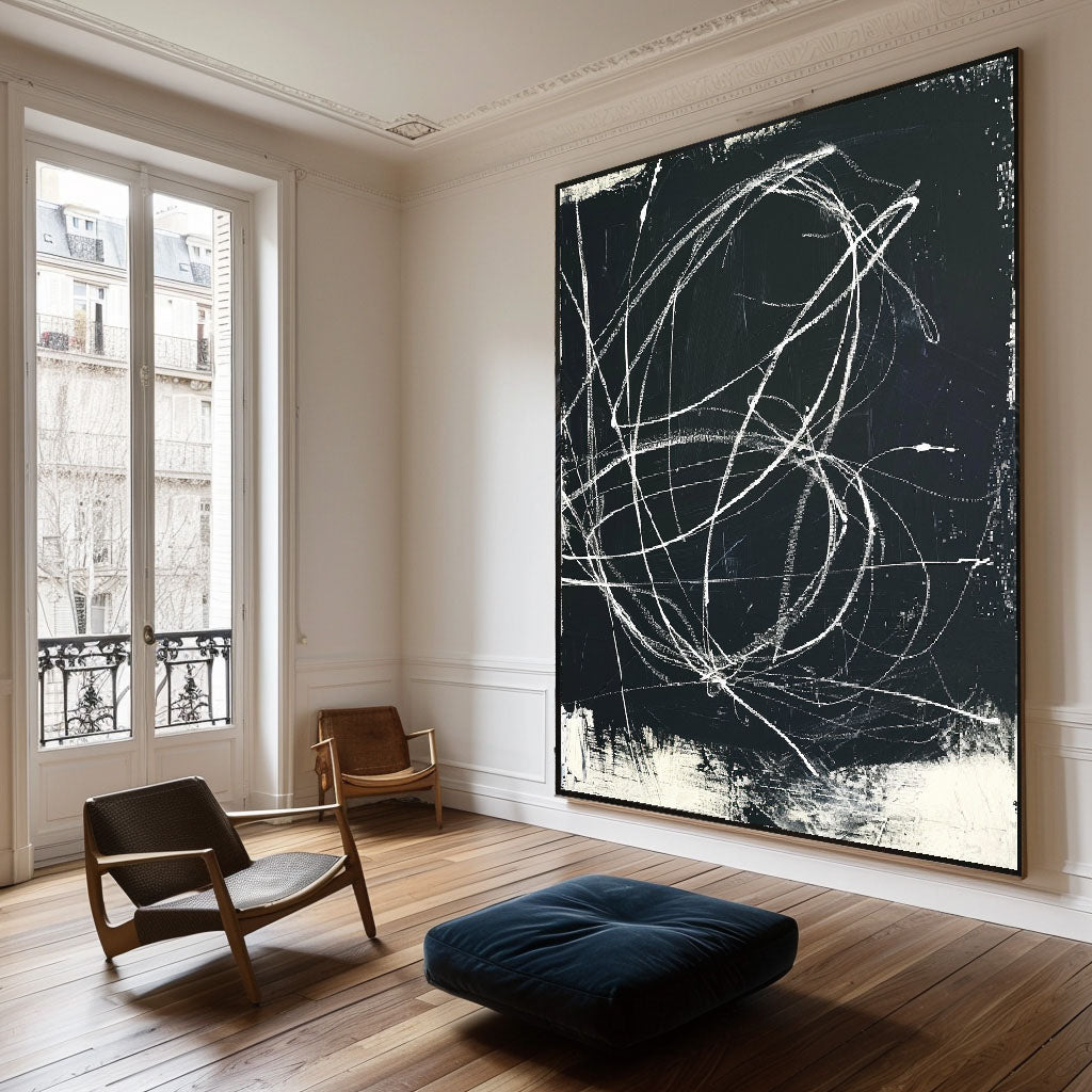 Black Abstract Painting ABAV523 - Neutralighting